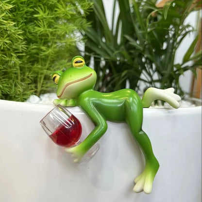 🔥 Ζεστές Προσφορές 🐸🍷 Κρεμαστός Διακοσμητικός Βάτραχος σε Βάζο